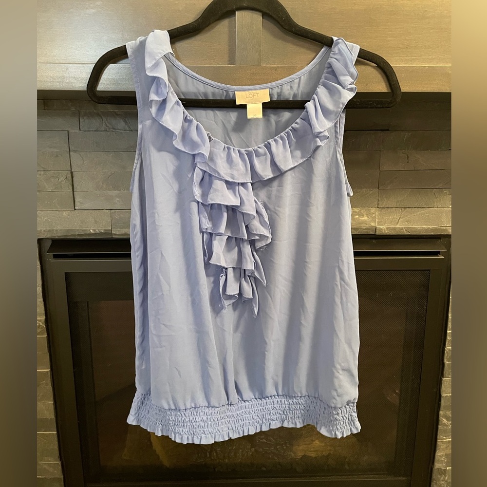 LOFT Ruffle Sleeveless Blouse - Women’s XS
